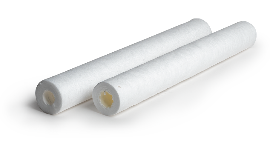 Melt-blown filter cartridges for fine particle filtration